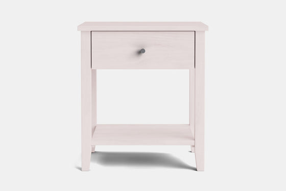 Ivy Wide 1 Drawer Bedside Table - Pine