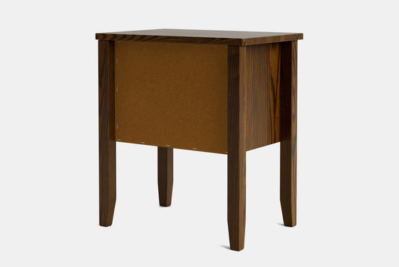 Ivy Wide 2 Drawer Bedside Table - Ash