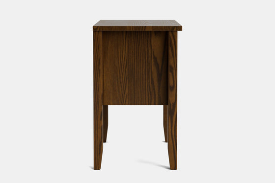 Ivy Wide 2 Drawer Bedside Table - Ash