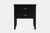 Ivy Wide 2 Drawer Bedside Table - Ash