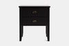 Ivy Wide 2 Drawer Bedside Table - Ash