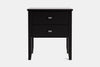 Ivy Wide 2 Drawer Bedside Table - Ash