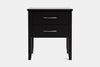 Ivy Wide 2 Drawer Bedside Table - Ash