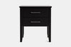 Ivy Wide 2 Drawer Bedside Table - Ash