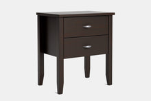  Ivy Wide 2 Drawer Bedside Table - Pine