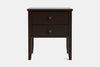 Ivy Wide 2 Drawer Bedside Table - Pine