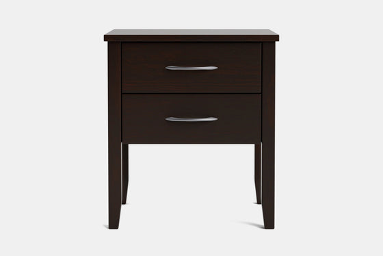 Ivy Wide 2 Drawer Bedside Table - Pine