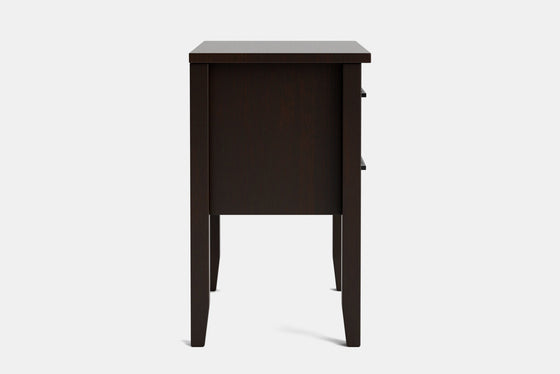 Ivy Wide 2 Drawer Bedside Table - Pine