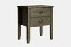 Ivy Wide 2 Drawer Bedside Table - Ash