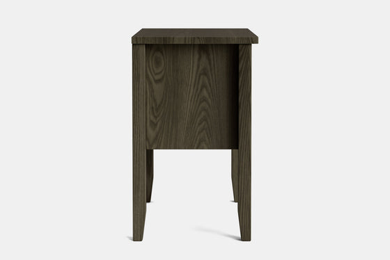 Ivy Wide 2 Drawer Bedside Table - Ash