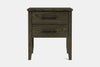 Ivy Wide 2 Drawer Bedside Table - Ash