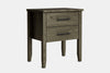 Ivy Wide 2 Drawer Bedside Table - Ash