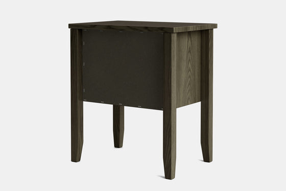 Ivy Wide 2 Drawer Bedside Table - Ash