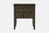 Ivy Wide 2 Drawer Bedside Table - Ash