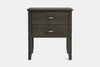 Ivy Wide 2 Drawer Bedside Table - Pine