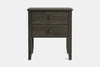 Ivy Wide 2 Drawer Bedside Table - Pine