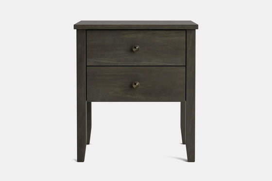 Ivy Wide 2 Drawer Bedside Table - Pine