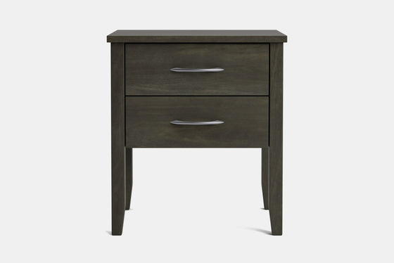 Ivy Wide 2 Drawer Bedside Table - Pine