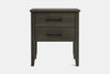 Ivy Wide 2 Drawer Bedside Table - Pine