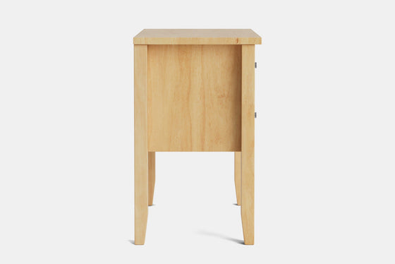 Ivy Wide 2 Drawer Bedside Table - Pine