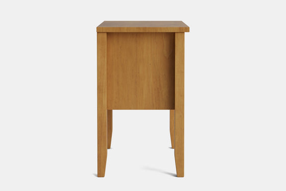 Ivy Wide 2 Drawer Bedside Table - Pine