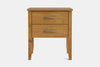 Ivy Wide 2 Drawer Bedside Table - Pine