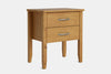 Ivy Wide 2 Drawer Bedside Table - Pine