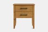 Ivy Wide 2 Drawer Bedside Table - Pine