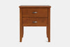 Ivy Wide 2 Drawer Bedside Table - Pine