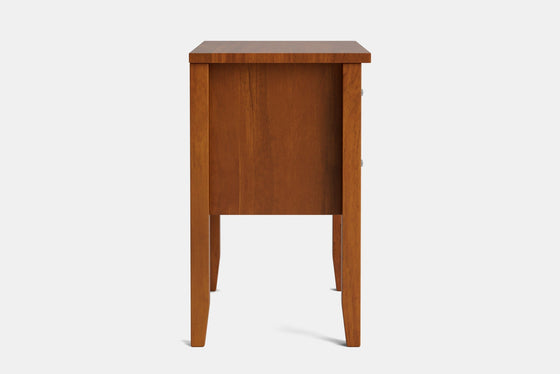 Ivy Wide 2 Drawer Bedside Table - Pine