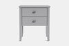 Ivy Wide 2 Drawer Bedside Table - Pine