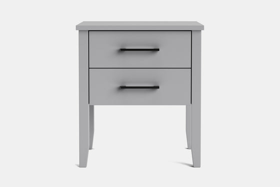 Ivy Wide 2 Drawer Bedside Table - Pine