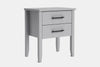 Ivy Wide 2 Drawer Bedside Table - Pine