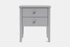 Ivy Wide 2 Drawer Bedside Table - Pine