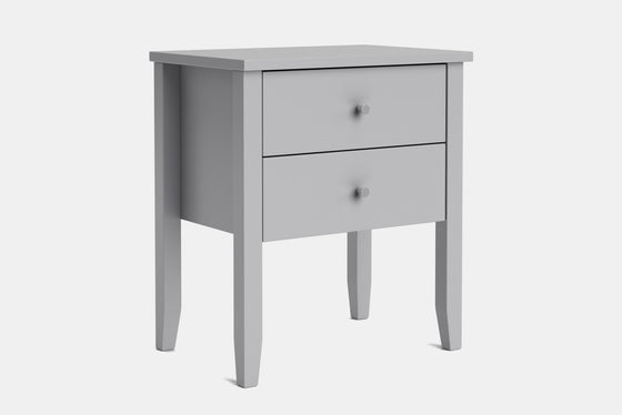 Ivy Wide 2 Drawer Bedside Table - Pine