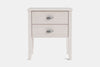 Ivy Wide 2 Drawer Bedside Table - Ash