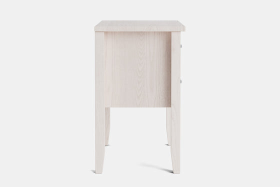 Ivy Wide 2 Drawer Bedside Table - Ash