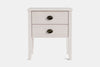 Ivy Wide 2 Drawer Bedside Table - Ash