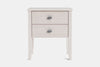 Ivy Wide 2 Drawer Bedside Table - Ash