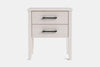 Ivy Wide 2 Drawer Bedside Table - Ash