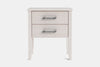 Ivy Wide 2 Drawer Bedside Table - Ash