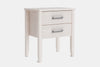 Ivy Wide 2 Drawer Bedside Table - Ash