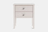 Ivy Wide 2 Drawer Bedside Table - Ash