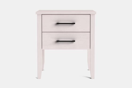 Ivy Wide 2 Drawer Bedside Table - Pine