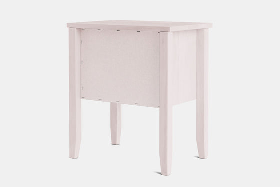 Ivy Wide 2 Drawer Bedside Table - Pine