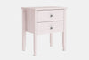 Ivy Wide 2 Drawer Bedside Table - Pine