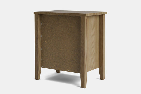 Ivy Wide 3 Drawer Bedside Table - Ash