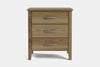 Ivy Wide 3 Drawer Bedside Table - Ash