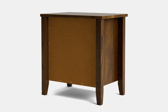 Ivy Wide 3 Drawer Bedside Table - Ash