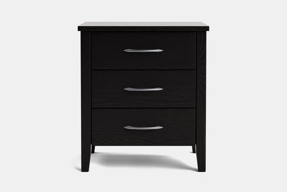 Ivy Wide 3 Drawer Bedside Table - Ash